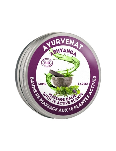 Baume de massage Ayurvédique ABHYANGA aux 18 plantes 50ml