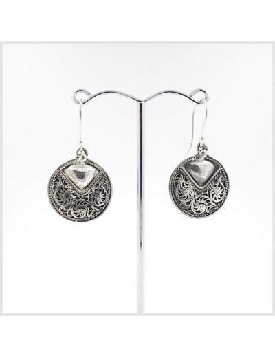 Boucles d'oreilles en argent massif