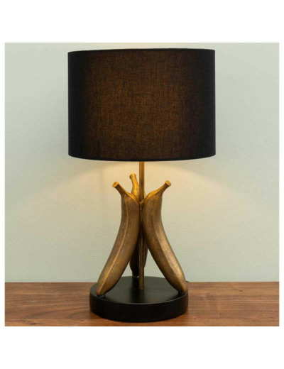 Lampe à poser bananes avec abat jour noir 47x31cm