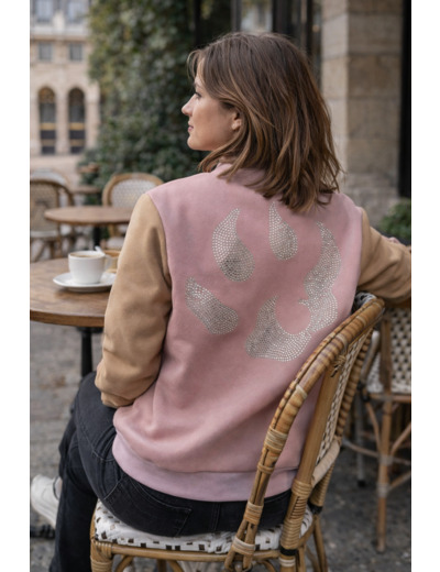 Teddy sportswear Malabar – Édition limitée Strass – Beige rose pâle