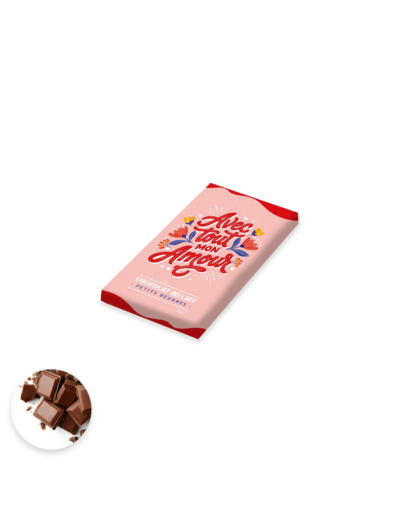 Tablette Avec Tout mon Amour Chocolat Lait Éclats Petits Beurres 30G