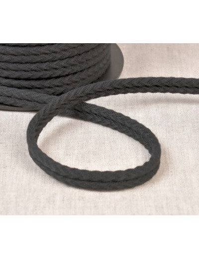 Double passepoil chevron 550 anthracite C38 10mm 100% coton le mètre