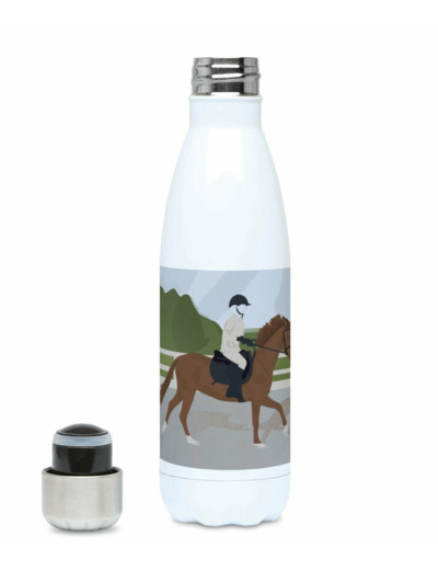 Gourde isotherme équitation "Sur le cheval" - Personnalisable