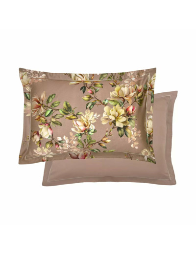Taie d'oreiller MAGNOLIAS ROSE FUMÉ Garnier Thiebaut