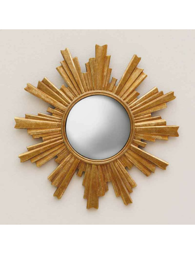Miroir Halo convexe doré 35x2x35cm
