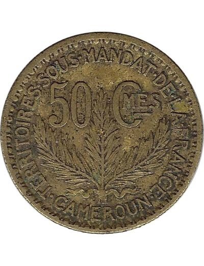 CAMEROUN 50 CENTIMES 1925 TTB