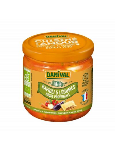 Ravioli 5 légumes sauce Provençale-360g-Danival