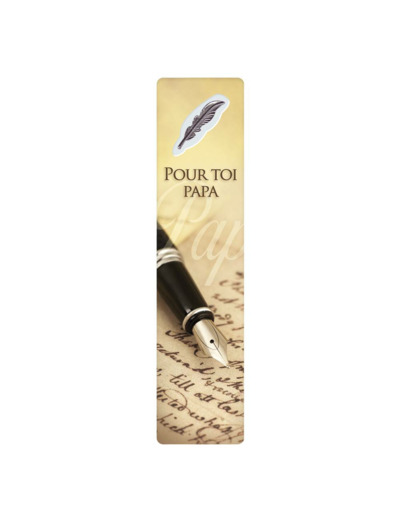 "Signet plastifié avec médaille sous sachet ""A Toi Papa""- anglais"