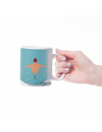 Tasse ou mug de natation vintage "La nage" - Personnalisable