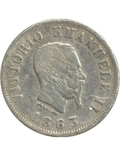 ITALIE 50 CENTESIMI 1863 MBN TB+