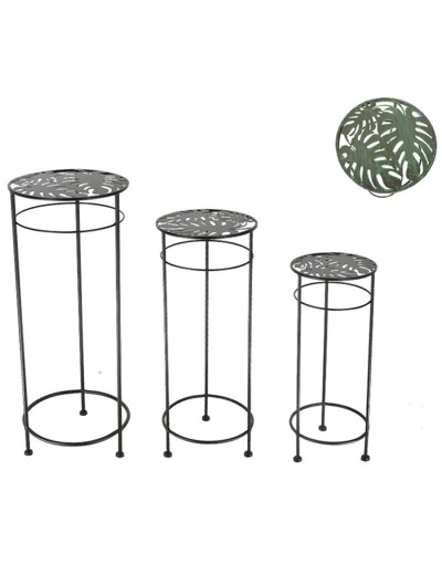 Ensemble de 3 supports de plantes fer