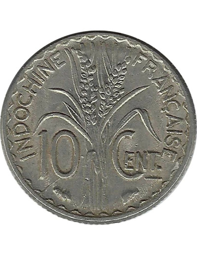 INDOCHINE 10 CENT 1940 MAGNETIQUE TTB+