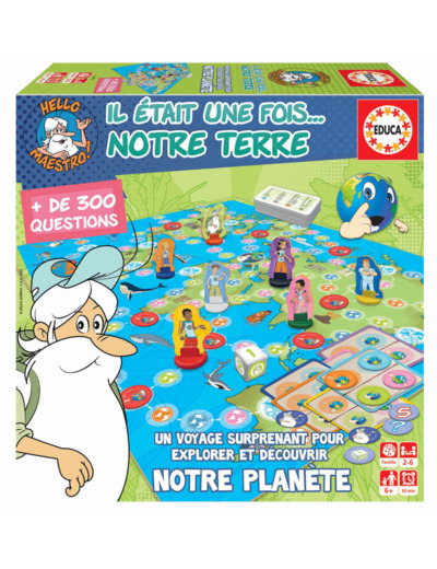 Educa - Il était Une Fois notre terre | Jeu de société Familial éducatif + de 300 questions