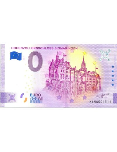 ALLEMAGNE 2020-1 HOHENZOLLERSCHLOSS SIGMARINGEN (ANNIVERSAIRE) BILLET 0 EURO