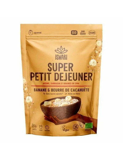 Super petit déjeuner-Banane beurre de cacahuète-360g-Iswari