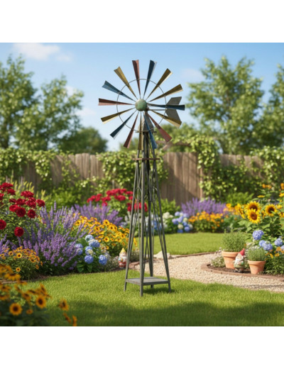 Grand moulin à vent 62x58x176cm