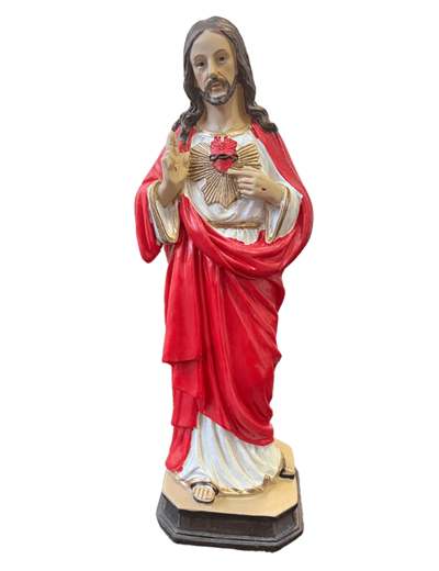 Statue résine 20cm polychrome- SACRÉ-COEUR