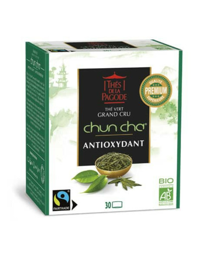 Thé vert Chun Cha bio-30 sachets-Thés de la Pagode