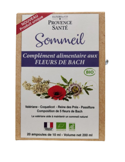 Sommeil-Fleurs de Bach et plantes-20Ampoules-Elixir&Co