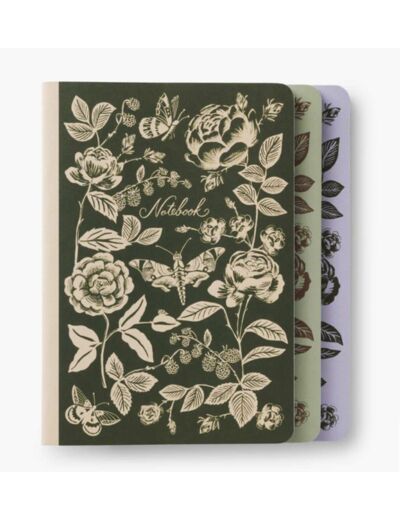 Set de 3 carnets English Rose - Rifle Paper Co