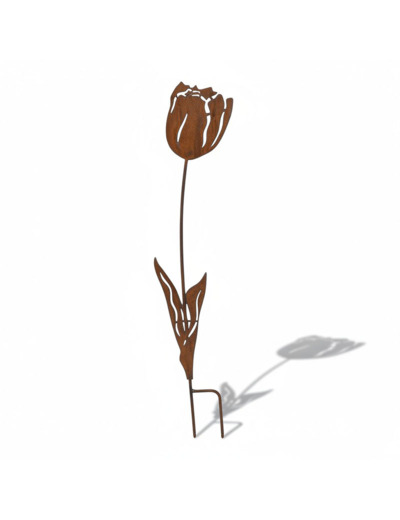 Tuteur fer décoratif tulipe à planter  24x1x90cm