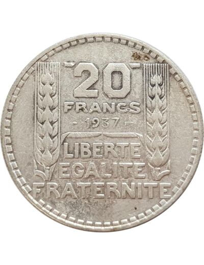 FRANCE 20 FRANCS TURIN 1937 TTB (G852) N2