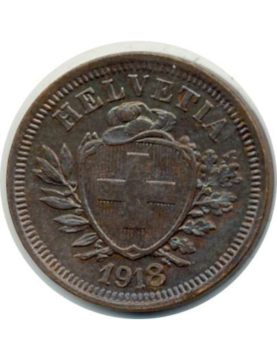 SUISSE 1 CENTIME 1918 B TTB+ (W3.2)