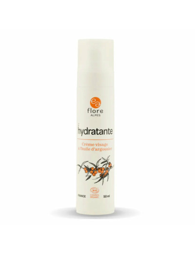 Crème Hydratante à l'Huile d'Argousier Bio-50 ml-Flore Alpes