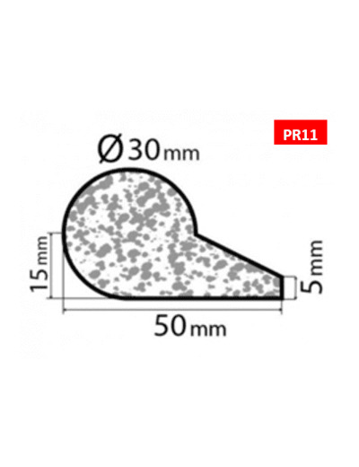 Bourrelet profilé mousse PR11 – 2m
