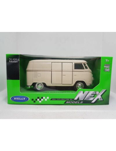 VOLKSWAGEN T1 BUS COMBI 1963 BEIGE WELLY NEX 1/34 1/39 BOITE NEUF