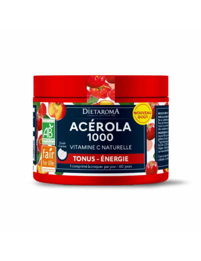 Acérola 1000 Bio-offre spéciale 72 comprimés-Dietaroma