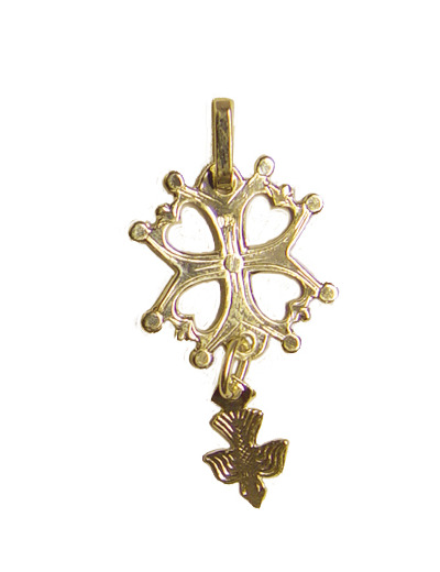 Croix Huguenote en Plaqué Or 15mm