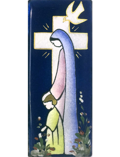 Vierge à la croix 12X5cm - EMAUX DU LIBAN