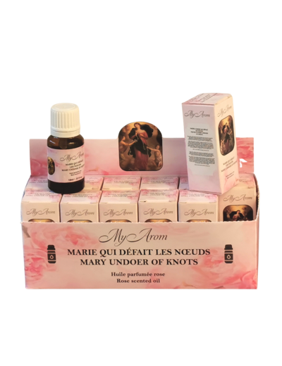 Flacon d'Huile Parfumée 10ml Marie défait les Nœuds/Rose