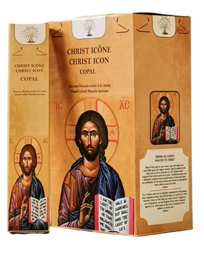 12 étuis de 12 bâtons d'Encens - Christ Icône - Copal