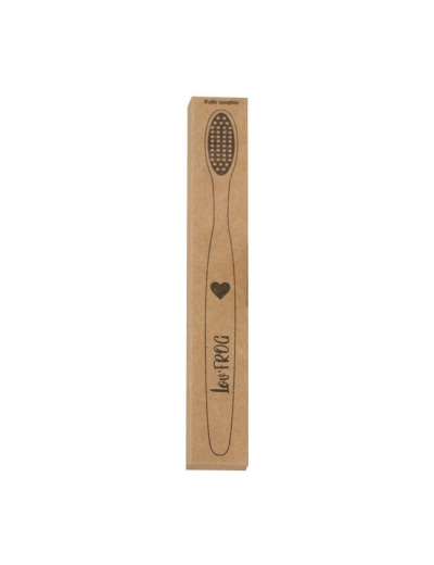 Brosse à dents bambou charbon actif Adulte Coeur