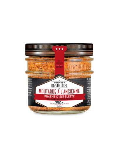 Moutarde à l'Ancienne au Piment d'Espelette 250G