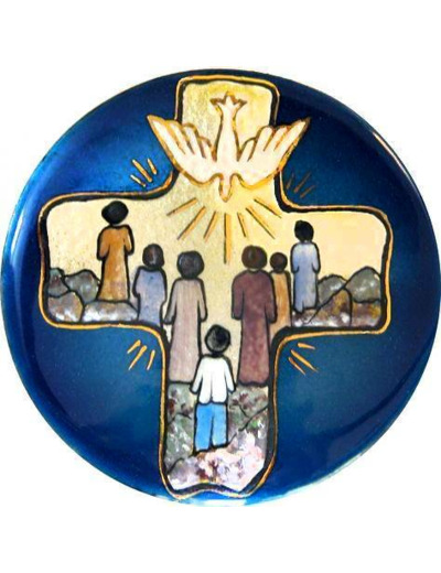 Croix de communauté D8,3cm - EMAUX DU LIBAN