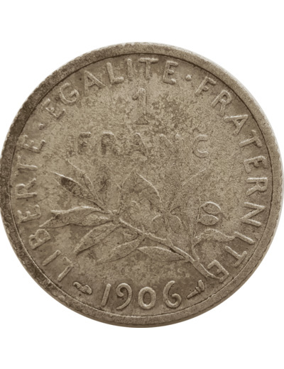 FRANCE 1 FRANC SEMEUSE 1906 TB (G 467)