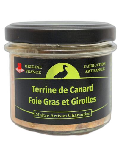 Terrine de canard foie gras et girolles