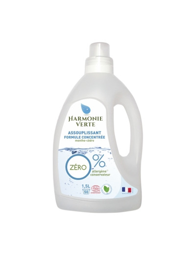 Assouplissant formule concentrée Menthe Cèdre 1500ml