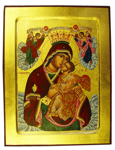 Icône dorée incurvée 18*23cm - VIERGE MER