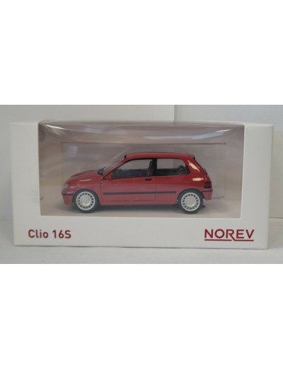 RENAULT CLIO 16S ROUGE NOREV 1/43 BOITE D'ORIGINE