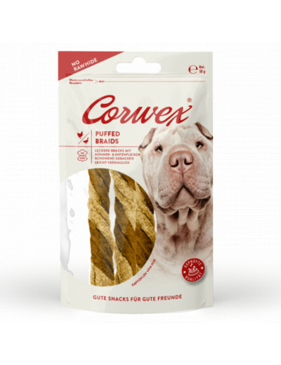 CORWEX, Torsades soufflés au canard & poulet - 50g