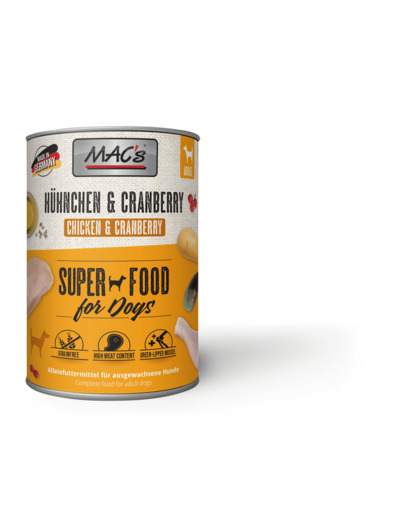 MAC'S Volaille & Cranberry pour chien - 2 formats