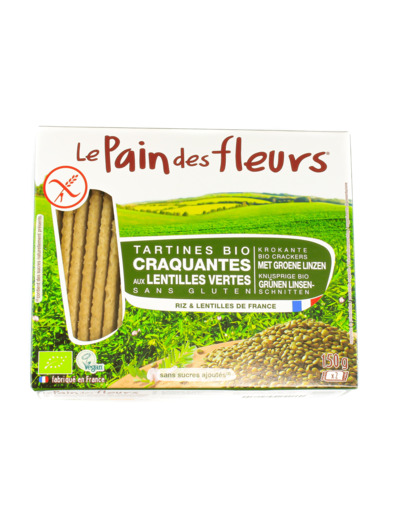 Tartines Craquantes Lentilles Vertes Bio 150g