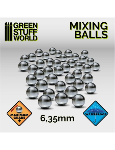 40 Billes de Mélange - Mixing Balls 6.35mm