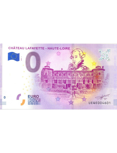 43 CHAVIGNIAC LAFAYETTE 2019-1 CHATEAU LAFAYETTE HAUTE LOIRE BILLET 0 EURO