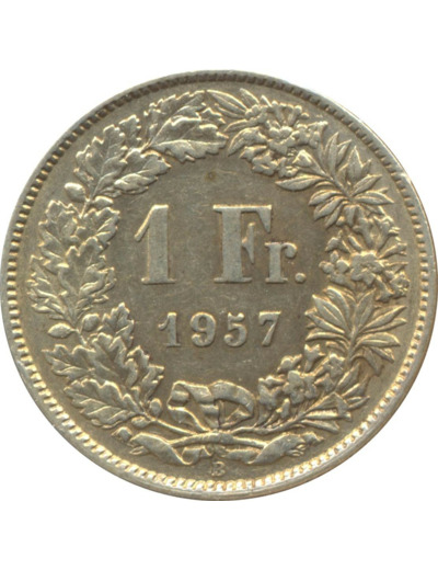 SUISSE 1 FRANC 1957 B TTB+