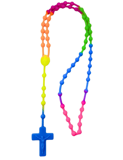 Chapelet en Silicone Perles D5mm Multicolore 42cm
